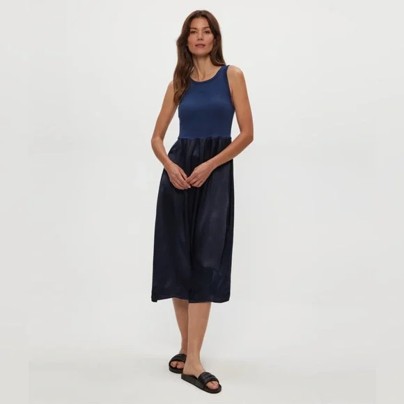 knee length dresses for ladies Samira Henley Tank Midi Dress